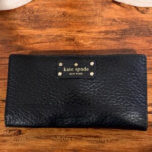 Kate Spade Textured Black Wallet
